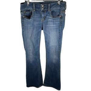 American Eagle Artist Blue Boot Cut Jeans Size 2 Super Stretch